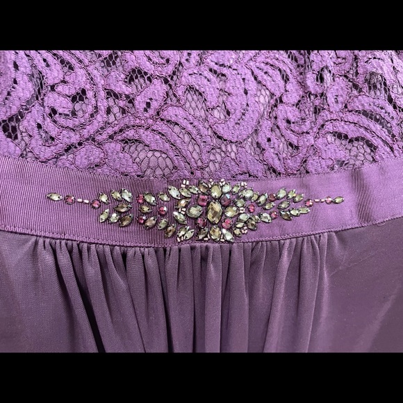 Adrianna Papell Lace Illusion Gown Sz 12 - Picture 3 of 3